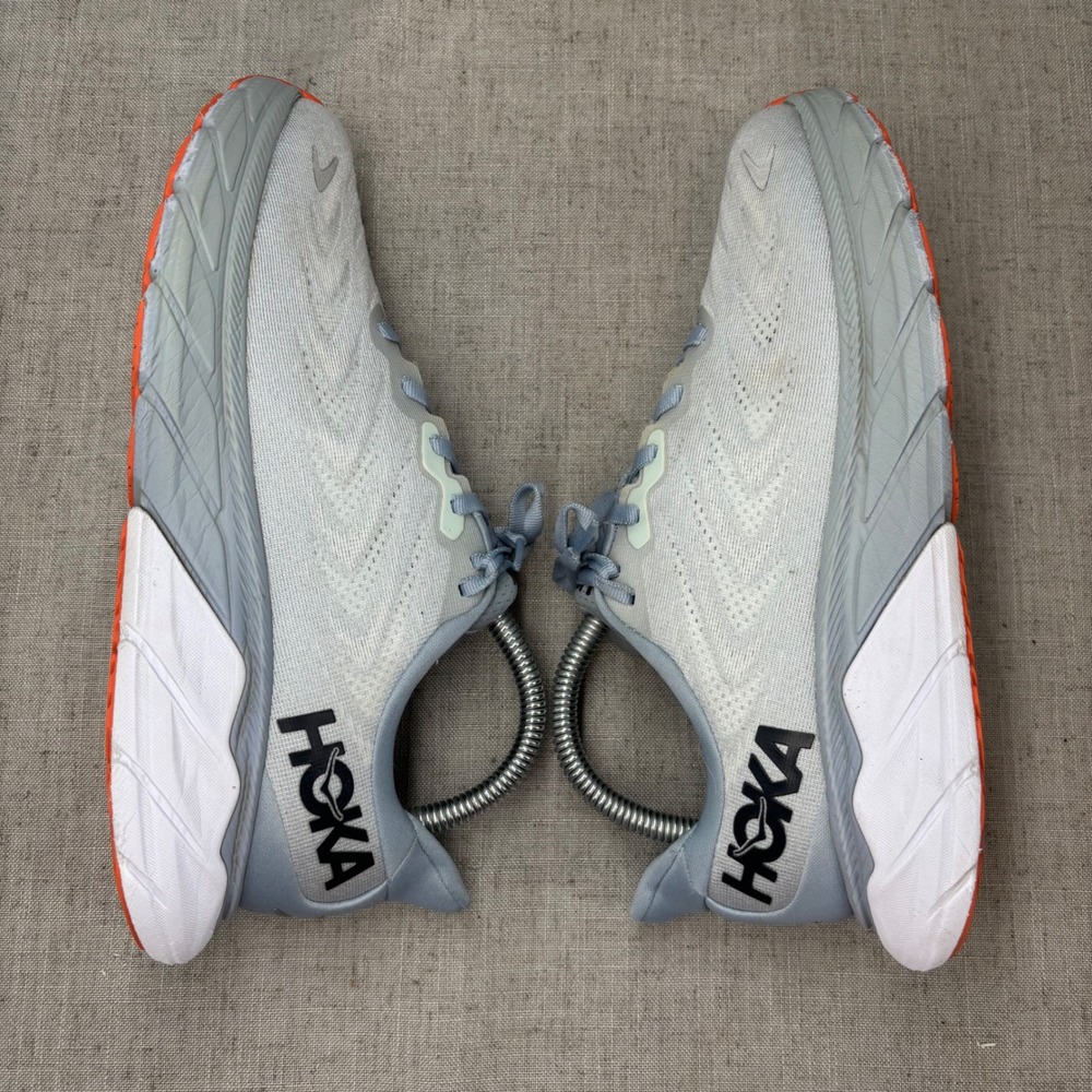 Hoka Arahi 6 Running Shoes Harbor Mist Celery Grey Orange Stability Women's 7.5 - Picture 11 of 12